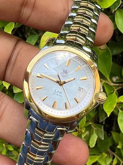 Tag Heuer ทอง Tag​ Heuer​ ​link​ Lady​ 18K Gold G4 White MOP Dial 🇨🇭🇨🇭
 
