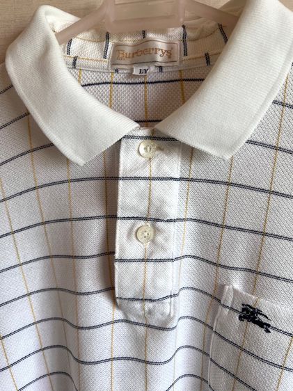 Burberry Long Sleeve Checkered Polo เสื้อยืดโปโลแขนยาว แบรนด์แท้จากญี่ปุ่น มือสองสภาพเหมือนใหม่ รูปที่ 3