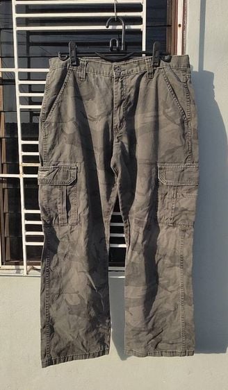 154.กางเกง 6 กระเป๋า แบรนด์ RRANGLER โทนสีดำ-เทา เอว 36 MAED IN BANGLADESH สภาพดี