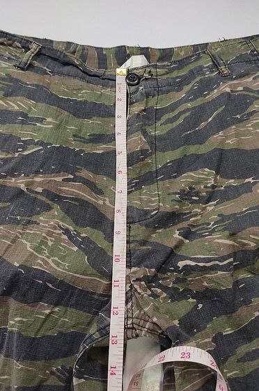 155.กางเกงทรงทหารลายพราง ไทเกอร์   ไซส์ L-R เอวปรับได้ 36-38 สภาพดี MADE IN CHAINA รูปที่ 11