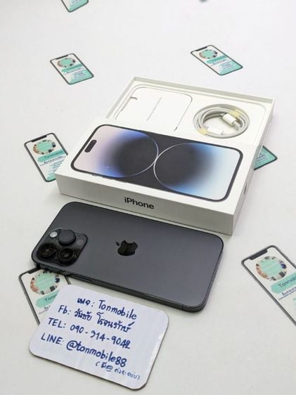 ขาย เทิร์น iPhone 14 Pro Max 128 Black ศูนย์ไทย สภาพสวย อุปกรณ์ครบยกกล่อง สุขภาพแบต 85 เพียง 27,990 บาท ครับ  รูปที่ 1
