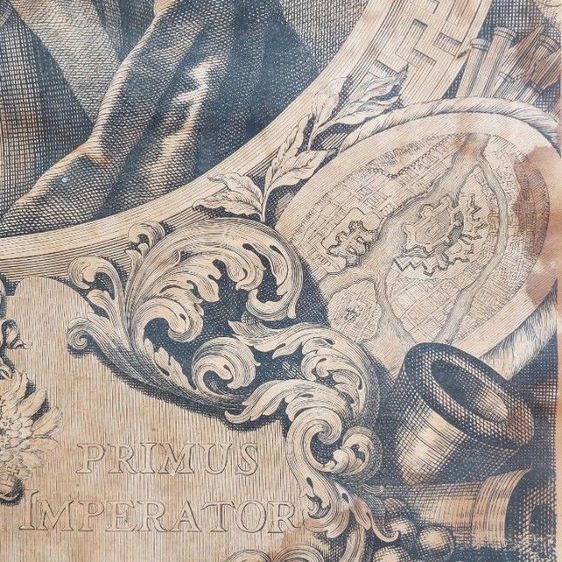 รูปภาพพิมพ์พร้อมกรอบไม้ งานวินเทจมีอายุหลายสิบปี จักรพรรดิปิออตร์ที่ 1 แห่งรัสเซีย ปฐมจักรพรรดิแห่งรัสเซีย (ค.ศ. 1672-1725) 🇷🇺✨️👑 รูปที่ 7