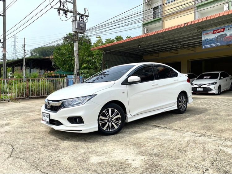 Honda City 2018 1.5 S i-VTEC Sedan เบนซิน ไม่ติดแก๊ส เกียร์อัตโนมัติ ขาว รูปที่ 1