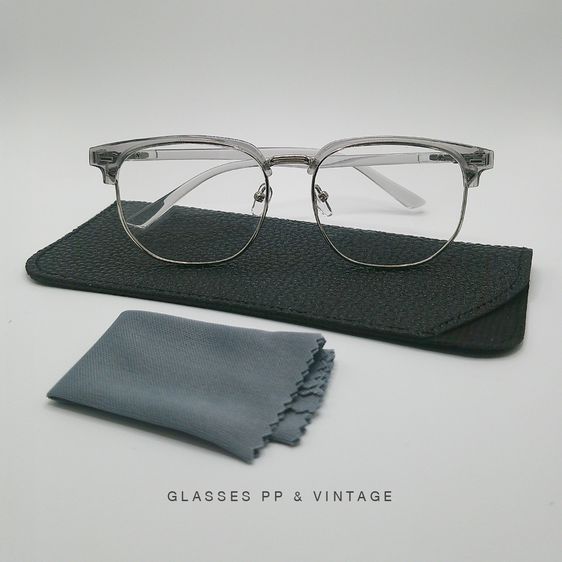 250 บาทส่งฟรี (กรอบสีเทา) แว่นตากรองแสงสีฟ้า พร้อมอุปกรณ์ซองหนังเก็บแว่น ผ้าเช็คแว่น ครบชุด รูปที่ 7