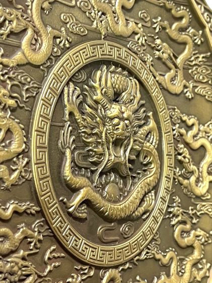 จาน ทองเหลือง เก้ามังกรสะสม รูปที่ 9