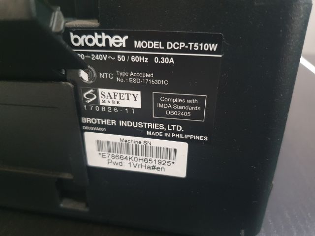ขายปริ๊นเตอร์ Brother DCP-T510W มือสอง สภาพดี พร้อมใช้งาน อุปกรณ์ครบ ใช้งานได้ปกติทุกอย่าง รูปที่ 2