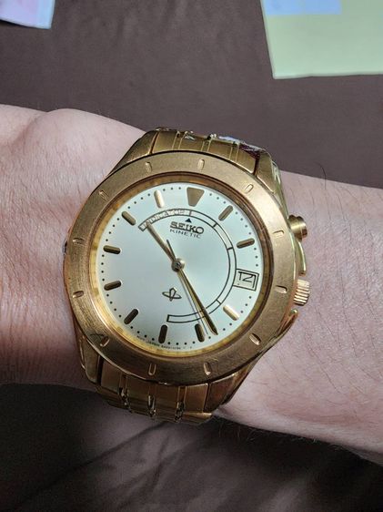 นาฬิกา SEIKO  เดิมๆ เก่าเก็บ สวย รุ่นเก่า หายาก เรือนสีทอง พร้อมส่งให้เลยคะพี่ๆ  รูปที่ 5