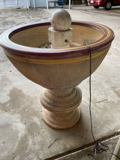 ตกแต่งสวน อ่างนํ้า ฮวงจุ้ย พร้อม หินอ่อน กลิ้งหมุนได้