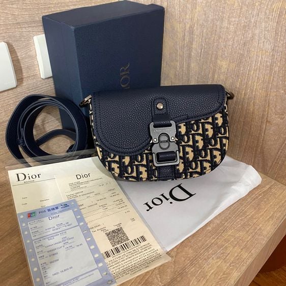 กระเป๋าคัดตู้ญี่ปุ่น Dior Mini Saddle สีblue งานละเอียด รูปที่ 2