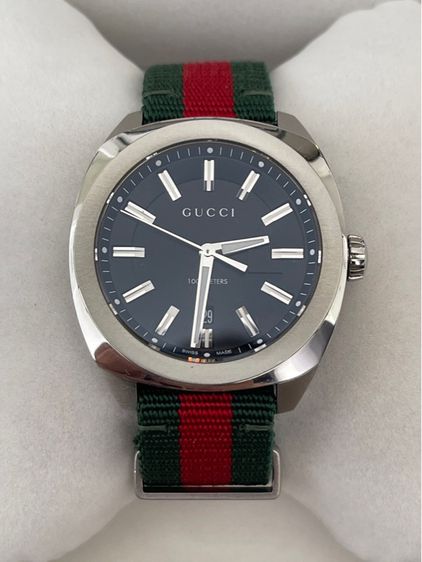 GUCCI GG2570 Blue Dial 40 mm Green and Red Nylon Watch YA142301  รูปที่ 4