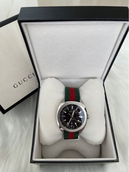 GUCCI GG2570 Blue Dial 40 mm Green and Red Nylon Watch YA142301  รูปที่ 2