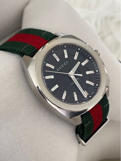 GUCCI GG2570 Blue Dial 40 mm Green and Red Nylon Watch YA142301  รูปที่ 5