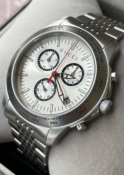 GUCCI Chronograph Swiss Movement Silver Dial YA126255 รูปที่ 1