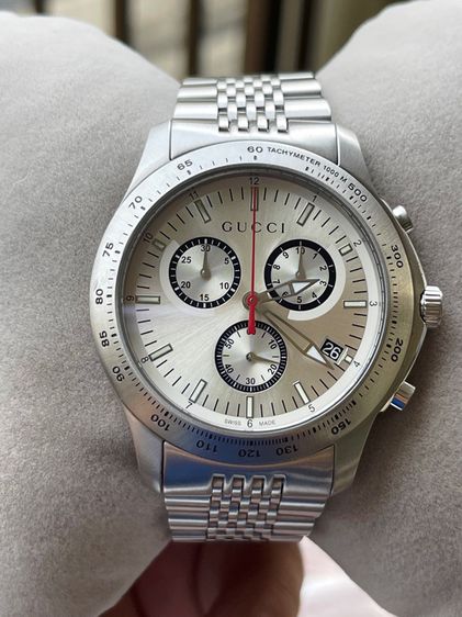 GUCCI Chronograph Swiss Movement Silver Dial YA126255 รูปที่ 5