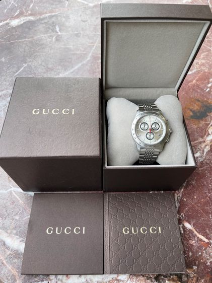 GUCCI Chronograph Swiss Movement Silver Dial YA126255 รูปที่ 2