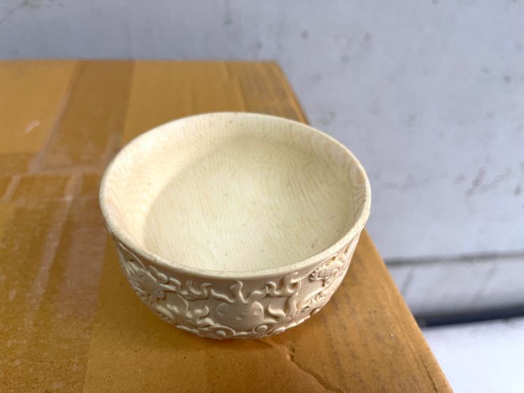 ถ้วยแกะสลัก มังกร นกฟีนิกซ์ สะสม รูปที่ 6