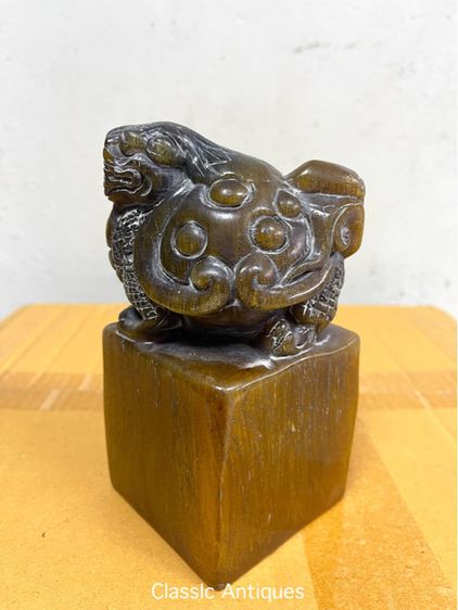 ตราประทับ แกะสลักเต่ามังกรA2 รูปที่ 9