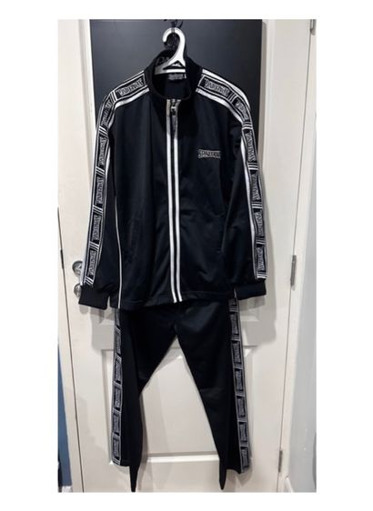 ชุดเสื้อ-กางเกงวอร์มสีดำแถบขาว แบรนด์ Spalding  รูปที่ 3