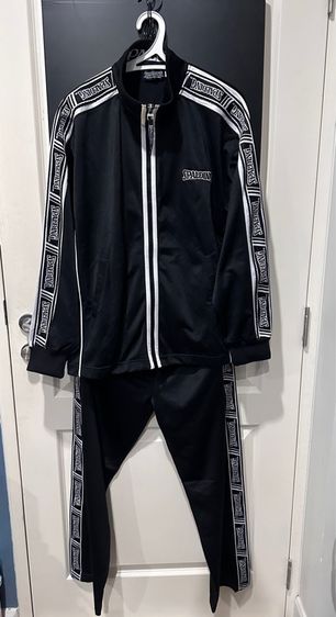 ชุดเสื้อ-กางเกงวอร์มสีดำแถบขาว แบรนด์ Spalding  รูปที่ 2