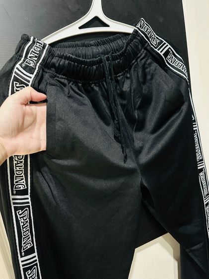 ชุดเสื้อ-กางเกงวอร์มสีดำแถบขาว แบรนด์ Spalding  รูปที่ 16