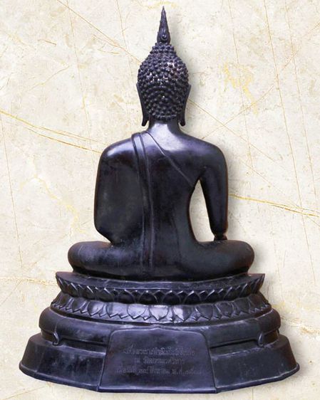 พระบูชา ภปร. วัดบวร พ.ศ. 2508 หน้าตัก 9 นิ้ว ดินฝรั่ง รูปที่ 2