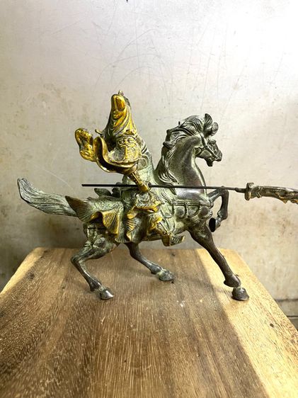 เทพกวนอู ขี่ม้าทองเหลืองสะสมA2 รูปที่ 5