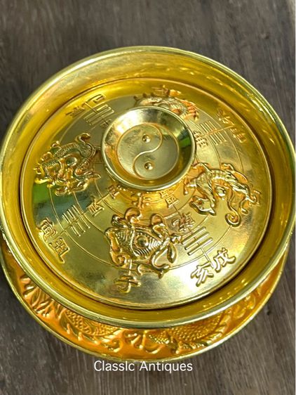 ถ้วยน้ำชา 4 สัตว์จตุรเทพ กะไหล่ทอง A1 รูปที่ 6