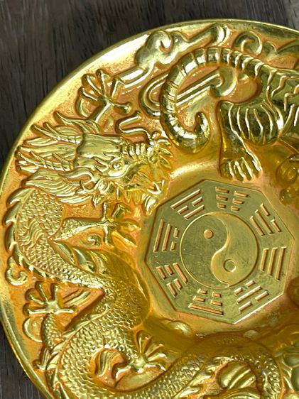 ถ้วยน้ำชา 4 สัตว์จตุรเทพ กะไหล่ทอง A1 รูปที่ 8