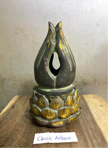 กระถาง กำยาน ทองเหลืองA33 รูปที่ 2