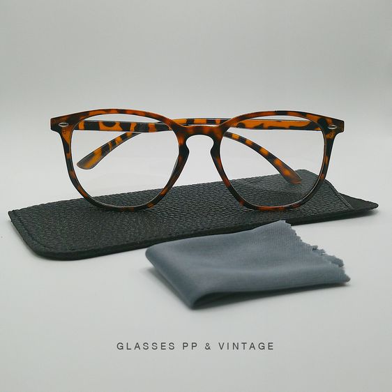 180 บาทส่งฟรี (กรอบสีกระ) แว่นตากรองแสงสีฟ้า พร้อมอุปกรณ์ซองหนังเก็บแว่น+ผ้าเช็คแว่น ครบชุด รูปที่ 2