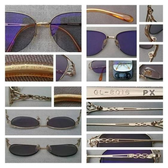 แว่นตาลักซ์ชัวรีแบรนด์ฝรั่งเศส GUY LAROCHHE PARIS กีลาโรช ปารีส กรอบทอง KGP เลนส์ออโต้ โฟโตโครมิก สีเทา–สว่าง...Vintage GUY LAROCHE PARIS Handcrafted in Japan รูปที่ 6