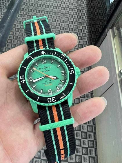 นาฬิกา Swatch X Blancpain Indian Ocean Fifty Fathoms Swiss Made  รูปที่ 6