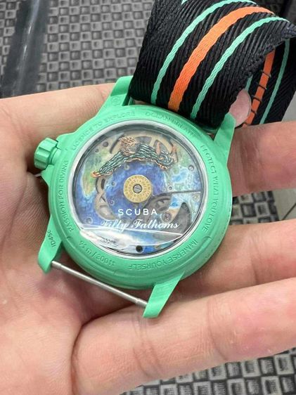 นาฬิกา Swatch X Blancpain Indian Ocean Fifty Fathoms Swiss Made  รูปที่ 2