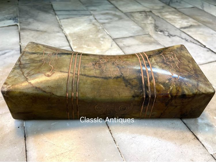 หมอนหิน แกะสลักโบราณสะสม รูปที่ 7