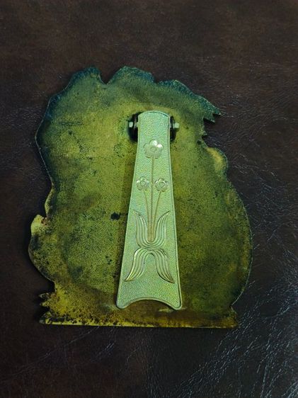 (ก.004) กรอบรูปหมี ลงยา งานเก่า รูปที่ 4