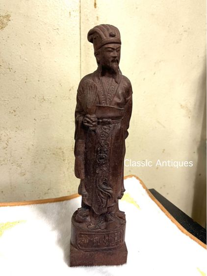 ขงเบ้ง ไม้แกะสลัก สะสม รูปที่ 2