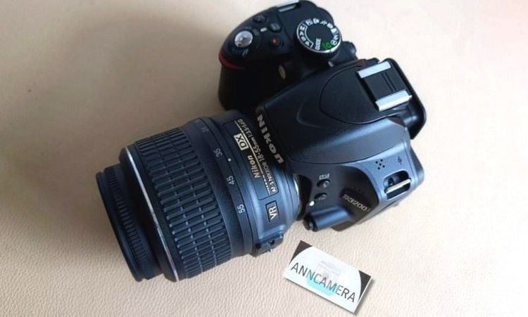 กล้อง DSLR ไม่กันน้ำ Nikon D3200-nikon 18-55mm.1:3.5-5.6G Vr. สภาพสวยใช้งานได้ปกติ