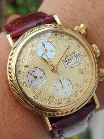 นาฬิกา JAGUAR CHRONOMETER DAY DATE  18k Solid Gold Ref.J754  รูปที่ 1