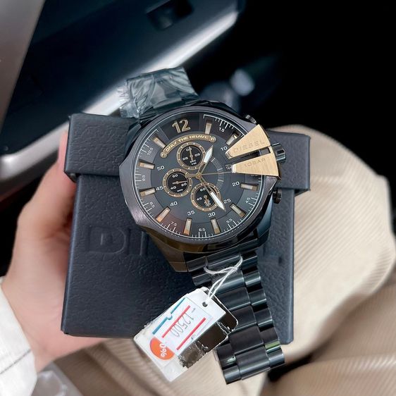นาฬิกาข้อมือผู้ชายDZ4338 Diesel Men's Mega Chief Chronograph Black Stainless Steel Watch รูปที่ 3
