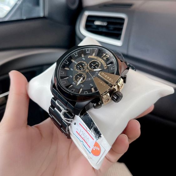 นาฬิกาข้อมือผู้ชายDZ4338 Diesel Men's Mega Chief Chronograph Black Stainless Steel Watch รูปที่ 4
