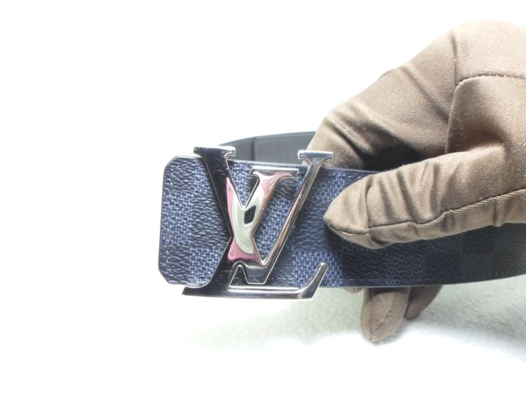 เข็มขัด Louis Vuitton Initials 40mm Reversible Damier Cobalt belt sz 95 38 มือ 2 ของแท้ รูปที่ 5