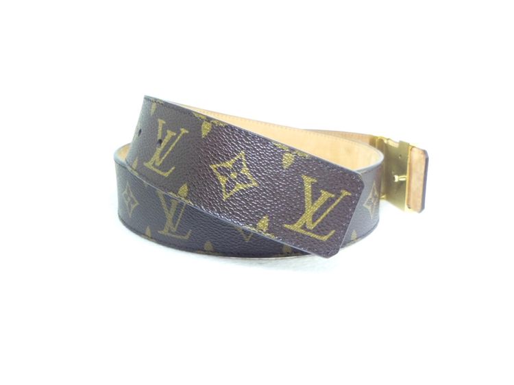 เข็มขัด Louis Vuitton Initials Monogram belt sz 85 34 มือ 2 ของแท้ รูปที่ 2