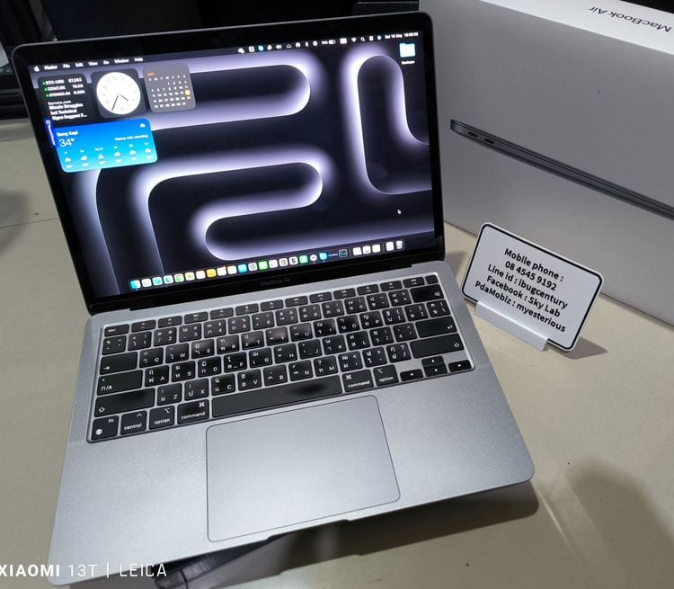Apple แมค โอเอส 8 กิกะไบต์ แลก-ขาย Macbook Air M1 ram8 ssd256 ครบกล่อง สภาพดี ศูนย์ไทย แบต 89  มีตำหนิ ผ่าน Shopee ได้