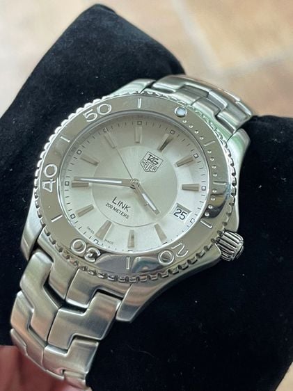 เงิน TAG Heuer Link WJ1111-0 Silver Dial GM1010 Men's Wrist Watch 