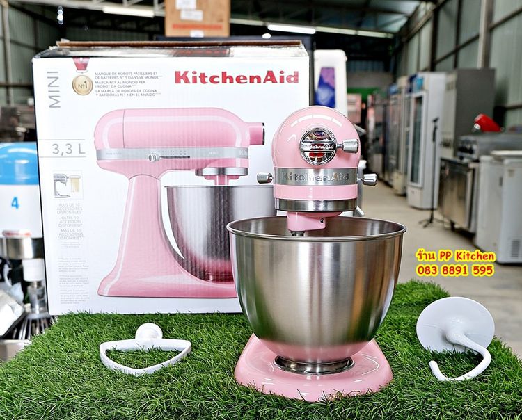 มาเเล้วจ้า‼️👉เครื่องตีไข่ผสมอาหารแบบยกหัวได้ 💥 KitchenAid รุ่น ARTISAN Mini (สีชมพู 🩷)  ขนาด3.5ควอทซ์ หรือ 3.3 ลิตร รูปที่ 1