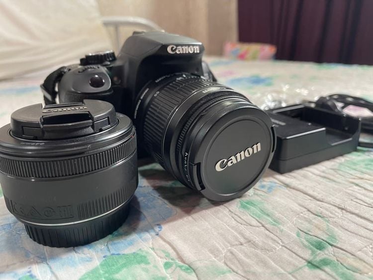 ✅ส่งต่อ‼️ ยกชุด กล้อง Canon EOS 650D พร้อมเลนส์ 18-55mm และเลนส์ Canon 50mm 1.8f อุปกรณ์ครบ รูปที่ 1