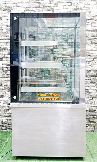 สินค้าคุณภาพดีราคาถูก ขายตู้แช่โชว์เค้กกระจกทรงเหลี่ยมขนาดกว้าง 90cm รูปที่ 7