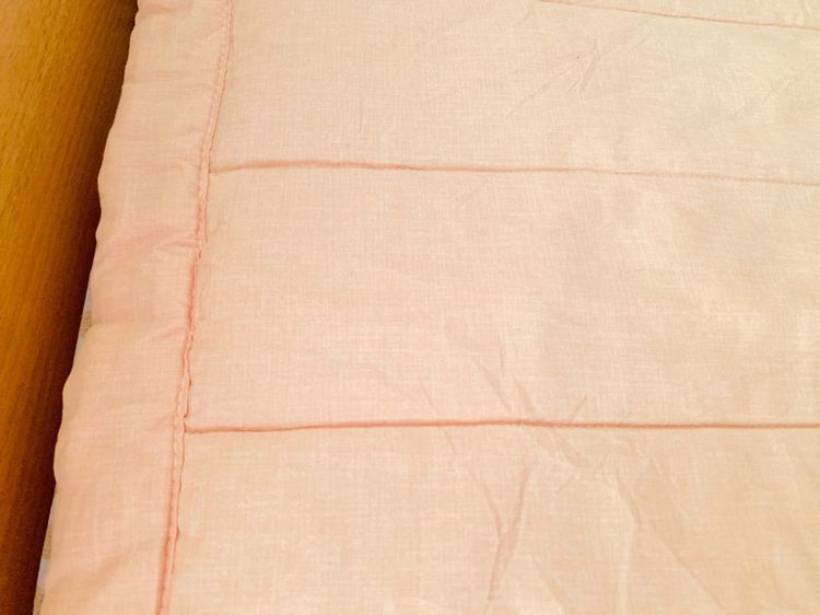 ผ้าปูรองนอน (แบบหนา) ขนาด 3.5ฟุต เอิร์ธโทนสีส้มโอรสเย็บลายลอนทั้งผืน (สภาพใหม่) (โทนสีหายาก) มือสองสภาพดี สินค้าญี่ปุ่น-เกาหลีแท้ รูปที่ 2