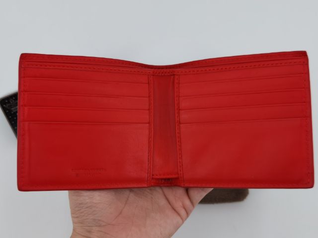 กระเป๋าสตางค์ Bottega Veneta wallet 8 card สีแดงสดมากๆ อุปกรณ์ถุงผ้า รูปที่ 5