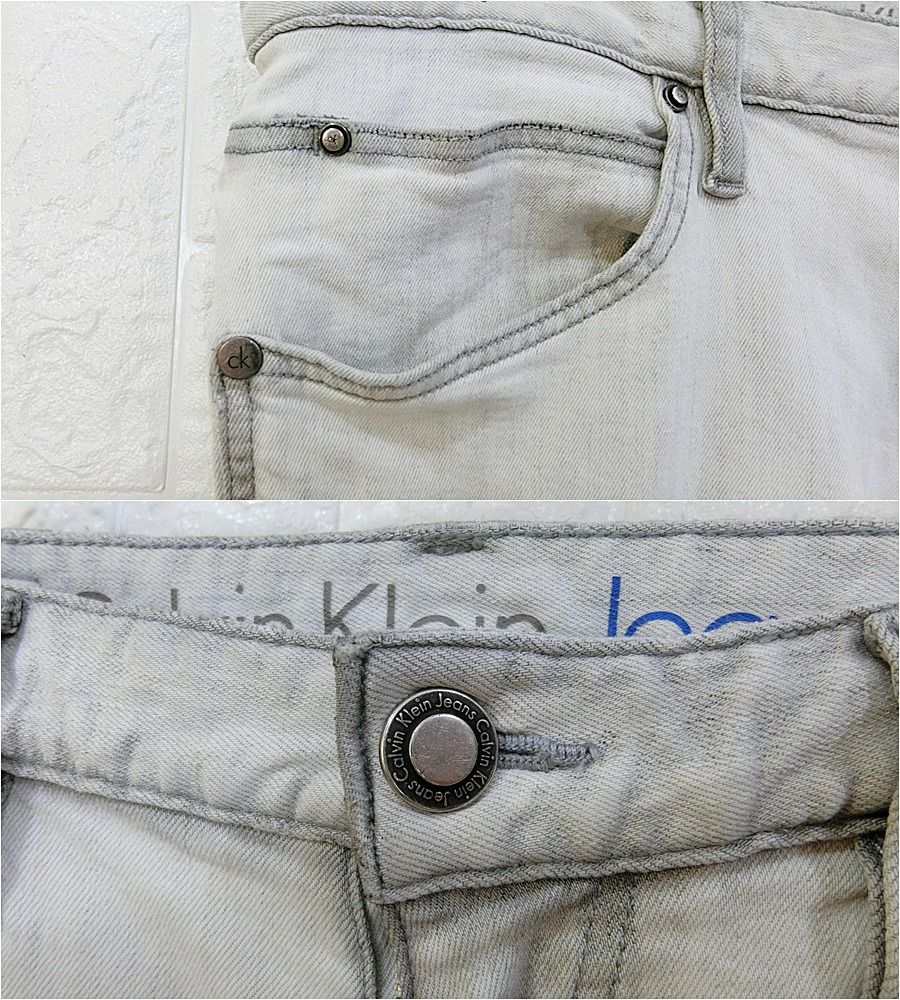 CKJ Calvin Klein Jeans แท้ เอว35 กางเกงยีนส์DENIMขายาวคลาสสิกสปอต รูปที่ 3
